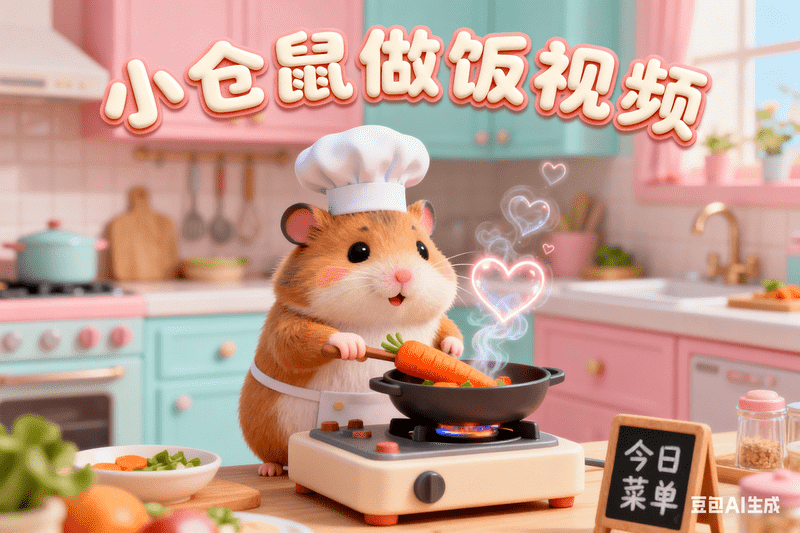 小仓鼠做饭视频【二改版本】【等待插件替换】-星舰联盟AIGC