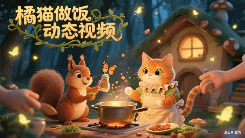 橘猫做饭动态视频【二改版本】-星舰联盟AIGC