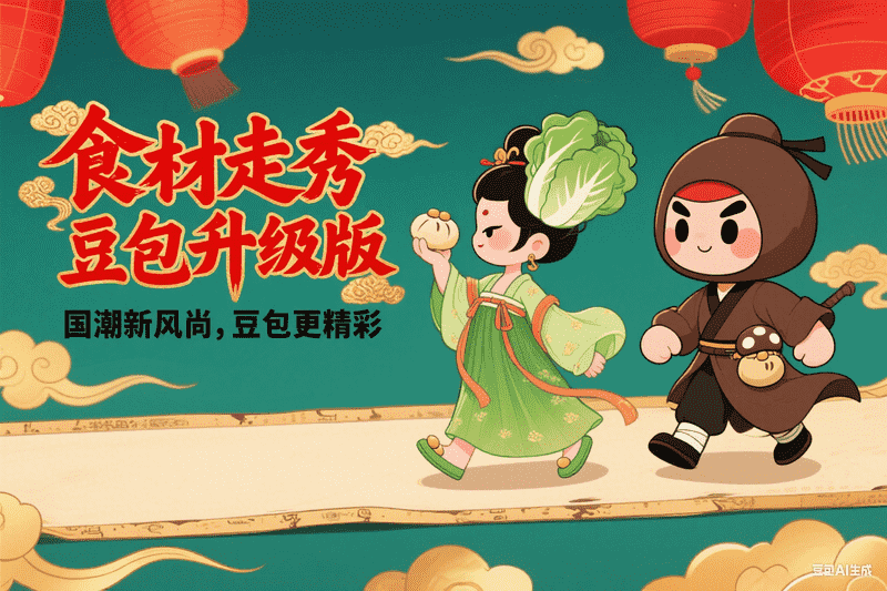 食材走秀豆包升级版-星舰联盟AIGC