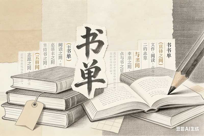 书单分享（铅笔画）【速创剪映小助手】-星舰联盟AIGC