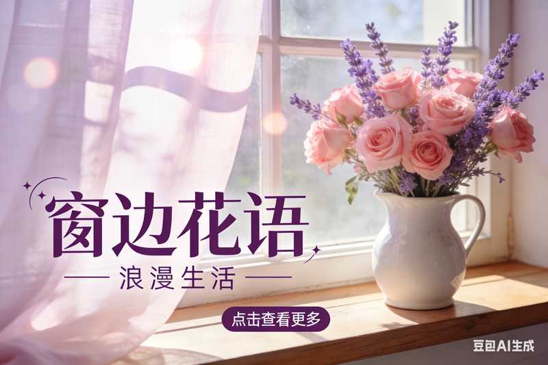 窗边花语浪漫【爆款图文】-星舰联盟AIGC