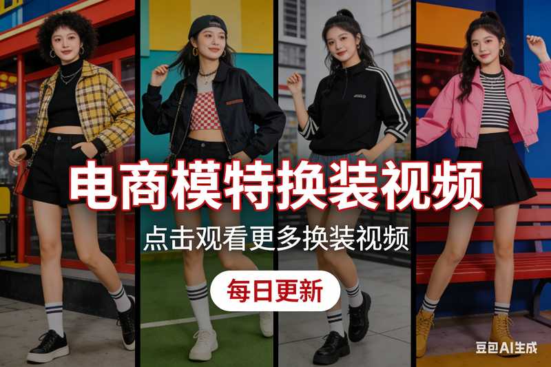 电商模特换装视频【速创剪映小助手】-星舰联盟AIGC
