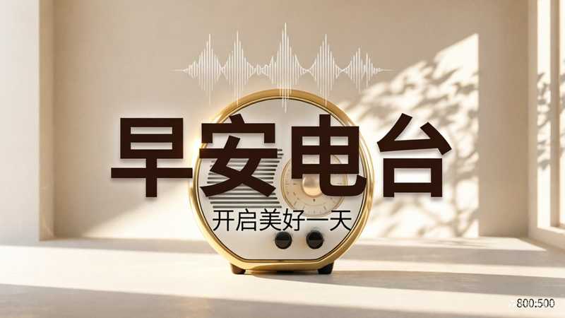 早安电台自定义背景视频版【速创剪映小助手】-星舰联盟AIGC