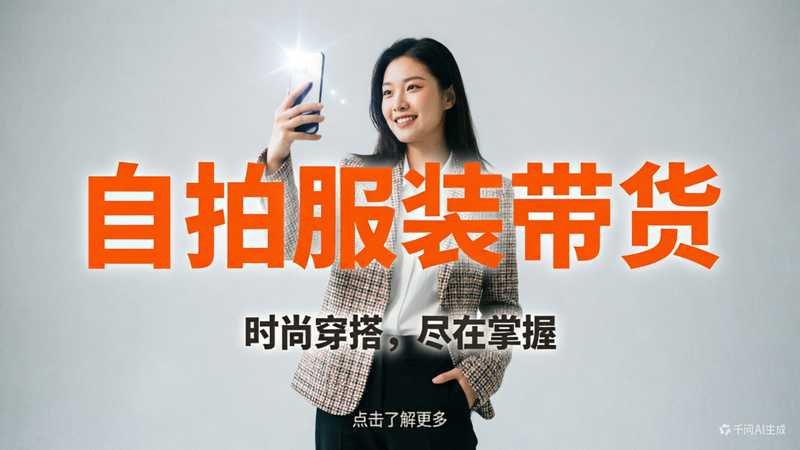 自拍服装电商带货-星舰联盟AIGC